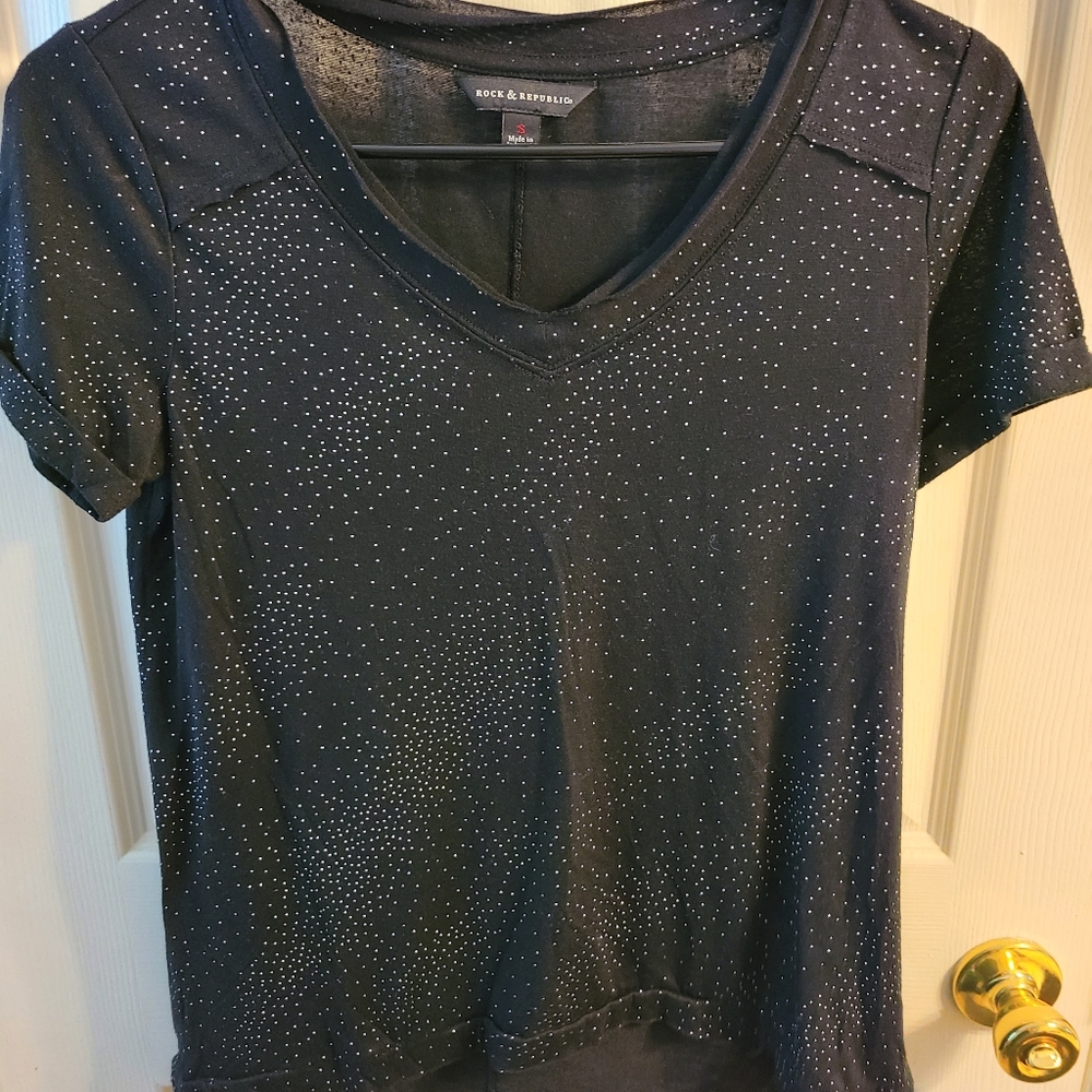 Embellished black top